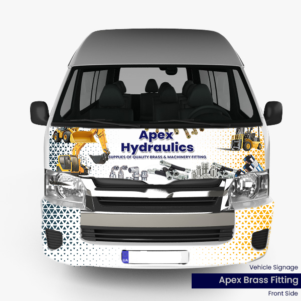 APEX VEHICLE SIGNAGE MOCK ( Front Side)